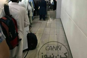 صف انجام تست مسافران پروازهای ورودی در فرودگاه امام خمینی (ره)
