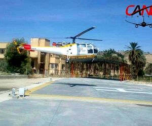 بالگرد اورژانس پس از عملیات بازبینی به جهرم بازگشت