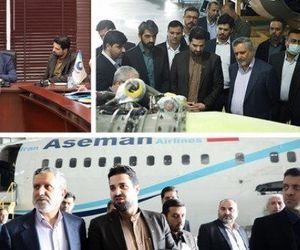 بازدید وزیر کار از هواپیمایی آسمان