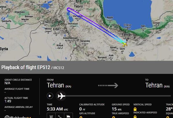 بازگشت پرواز تهران به استانبول آسمان به مبدا
