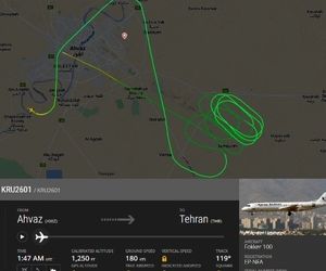 بازگشت پرواز کارون به مبدا 