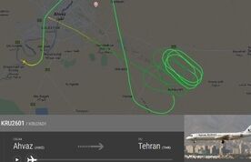 بازگشت پرواز کارون به مبدا 