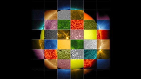 تکه‌های رنگارنگ خورشید