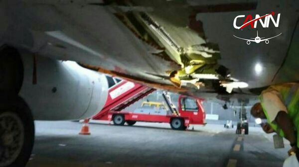 فرود بی خطر هواپیمای هندی پس از برخورد به انتهای باند 