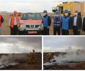 تمرین طرح اضطراری فرودگاه شهدای شاهرود برگزار شد