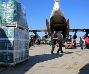 امدادرسانی هوایی عربستانی‌ها به سوریه +فیلم