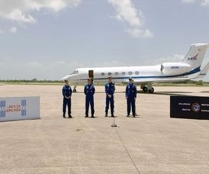 سرنشینان ماموریت «کرو-۱۱» به محل پرتاب رسیدند