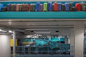 قطارهای زیرزمینی مخصوص چمدان‌ها در فرودگاه زوریخ