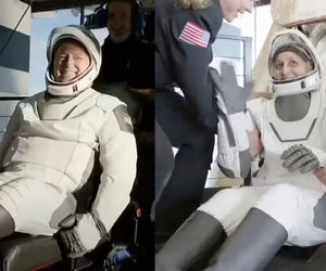 بازگشت فضانوردان ناسا به زمین +فیلم