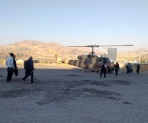 هلی‌برن نیروهای مردمی برای مهار حریق گسترده دالاهو + فیلم