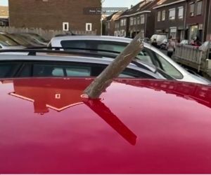 سقوط قطعات هواپیمای مسافربری بوئینگ در منطقه‌ای مسکونی در هلند