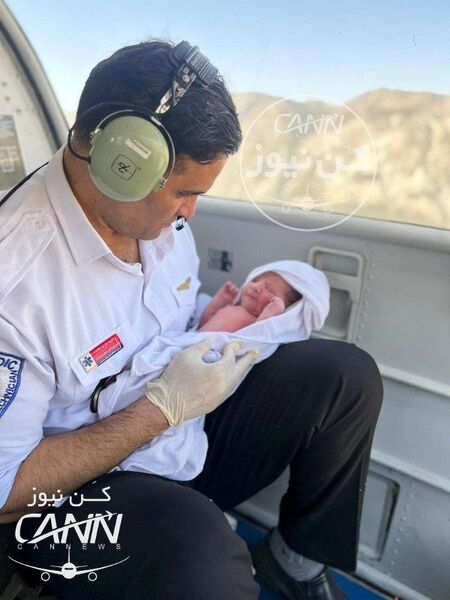تولد نوزاد بر فراز آسمان خرم آباد + تصاویر