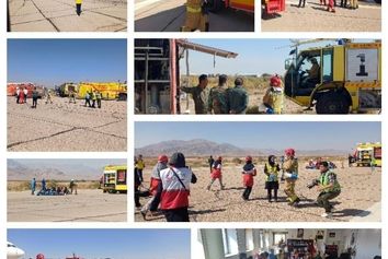 برگزاری تمرین کامل طرح اضطراری در فرودگاه کرمان