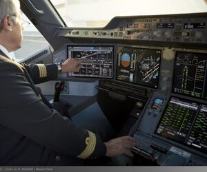 ارائه نخستین A350 XWB با صفحه نمایش لمسی کاکپیت