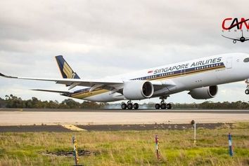 هواپیمایی سنگاپور هواپیمای ایرباس جدید A350/900 خود را در مسیر سنگاپور به آدلاید آغاز کرد.