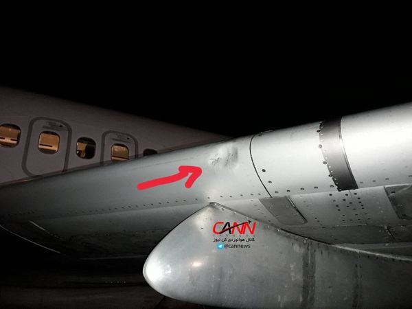 زمینگیر شدن هواپیمای ایران ایرتور به دلیل برخورد پرنده