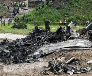 سقوط هواپیمای مسافربری در نپال + فیلم