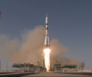 پرتاب فضاپیمای سایوز به ایستگاه فضایی بین المللی در گرامیداشت یوری گاگارین