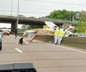 ۳نفر کشته در سانحه سقوط هواپیمای سبک در نزدیکی پاریس + فیلم