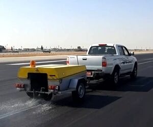 انجام عملیات تست اصطکاک باند 29L فرودگاه مهرآباد