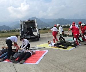 تمرین اضطراری فرودگاه رامسر با شبیه‌سازی حادثه هوایی برگزار شد