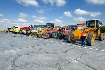برگزاری مانور عملیات زمستانی فرودگاه گرگان