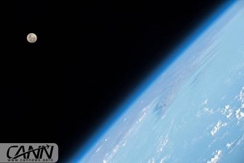 ماه از ایستگاه فضایی بین‌المللی 