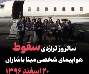 سالروز تراژدی سقوط هواپیمای شخصی مینا باشاران؛ ۲۰ اسفند ۱۳۹۶