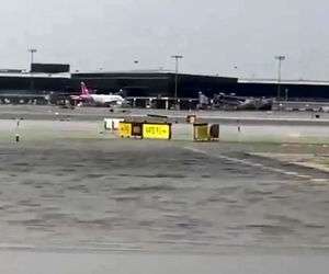 سیل فرودگاه بارسلونا را فلج کرد +فیلم