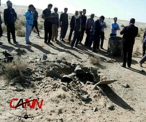 صدای انفجاری مهیب امروز صبح در حوالی روستای فخرآباد و سقوط قطعه‌ای از شئ عجیب از آسمان