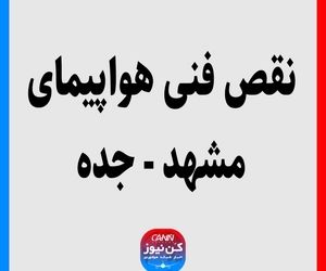 نقص فنی هواپیمای مشهد - جده 