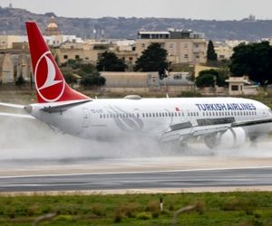 فرار مسافران هواپیمایی ترکیه از هواپیما در فرود اضطراری مالت!