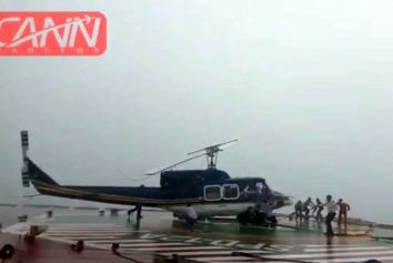 تلاش برای جلوگیری از سقوط بالگرد در آب/ طوفان عصر  دیروز با سرعت ۱۱۰ کیلومتر در سکوی فاز ۱۲ پارس جنوبی