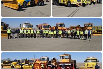 اجرای مانور عملیات زمستانی در فرودگاه اردبیل
