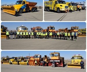 اجرای مانور عملیات زمستانی در فرودگاه اردبیل