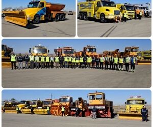 اجرای مانور عملیات زمستانی در فرودگاه اردبیل