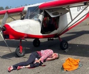 برداشتن چاکس لاستیک در حین روشن بودن موتور دانشجوی خلبانی را راهی بیمارستان کرد