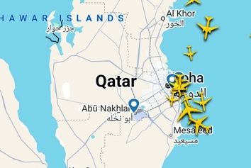در پی حمله اسرائیل به دوحه قطر، آسمان این کشور تقریبا کلیر شد