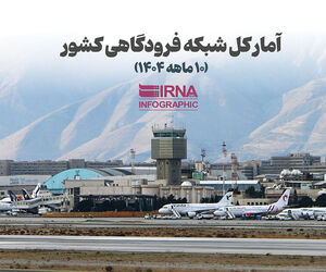 آمار کل شبکه فرودگاهی کشور (۱۰ ماهه ۱۴۰۴)