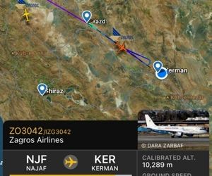 فرود پرواز نجف-کرمان زاگرس در یزد 