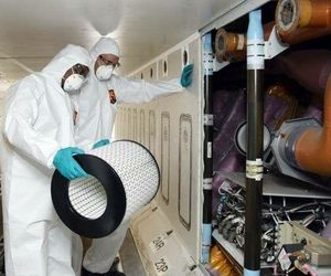 هواپیماهای اماراتی این‌گونه در مقابل کرونا ضدعفونی می‌شوند