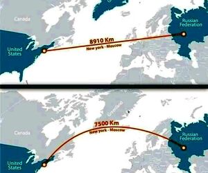 اگر تا به حال از نرم‌افزارهای ردیابی پروازها استفاده کرده باشید حتما مشاهده کرده‌اید که هواپیماها پروازهای طولانی را با طی مسیری منحنی شکل انجام می‌دهند.