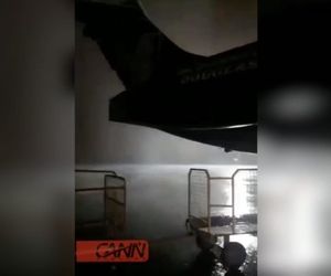 طوفان و رعدوبرق شب گذشته در فرودگاه اهواز