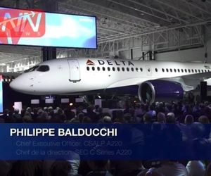 مراسم تحویل و رو نمایی از اولین  ایرباس ۲۲۰ به دلتا ایرلاین