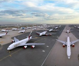 ناوگان امارات در فرودگاه ناتمام دبی 