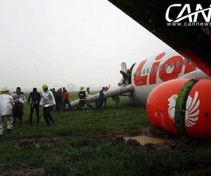 خارج شدن هواپیمای لاین ایر از باند