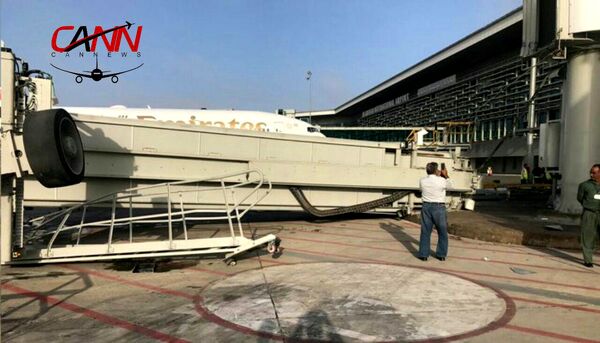 فروریختن پل عبوری مسافرین (Jet Way) در فرودگاه  بین المللی اسلام آباد باعث جراحت و آسیب دیدگی یک مسافر شد