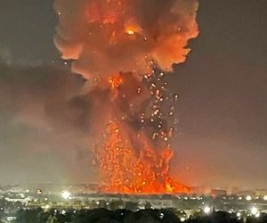 وقوع انفجار مهیب در انبار گمرک فرودگاه تاشکند ازبکستان