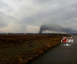 سقوط بوئینگ٧٠٧ در فرودگاه فتح کرج + عکس و فیلم‌های اختصاصی کن نیوز