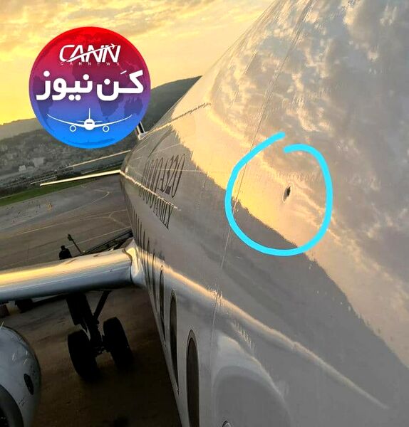 اصابت گلوله به ایرباس A321 neo